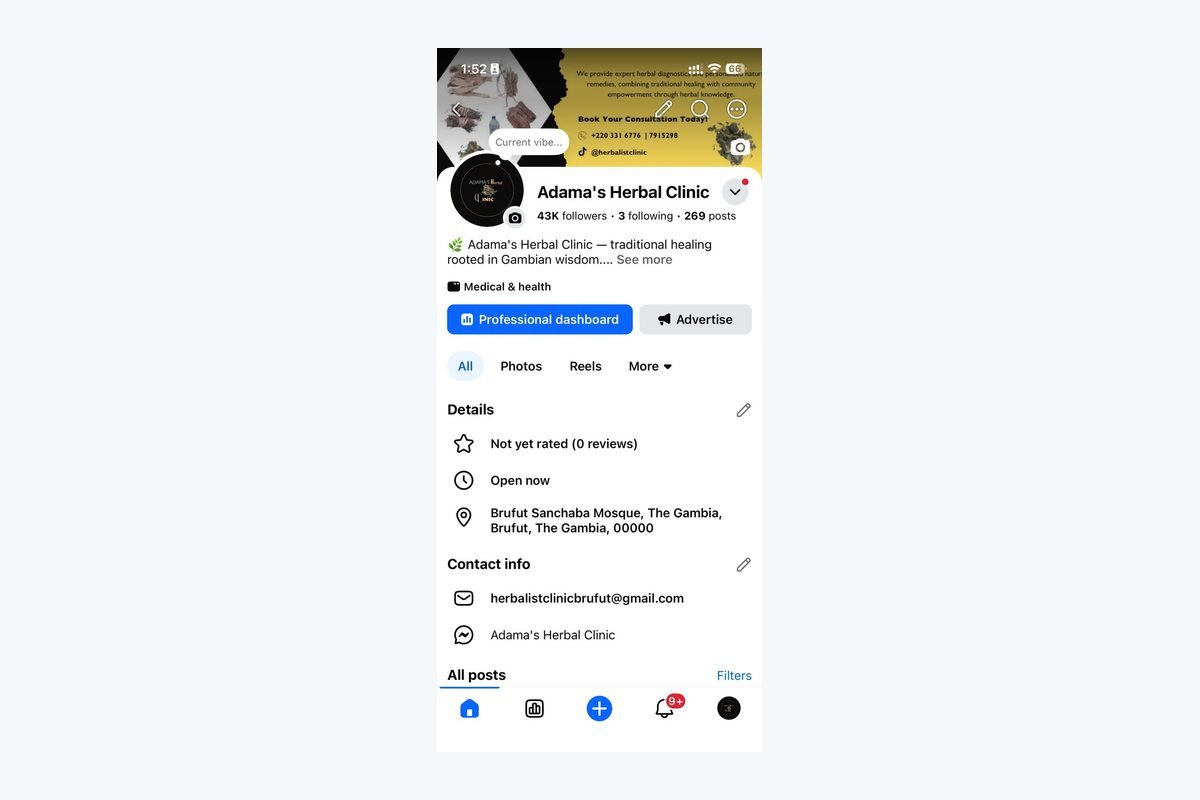 Adama’s Herbal Clinic - Social Media Marketing & Management | Brand Identity